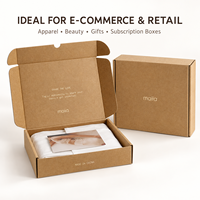Boîte d'expédition en carton kraft pliable personnalisée, boîte d'expédition en carton ondulé, emballage en papier recyclé pour e-commerce, pour vêtements et cosmétiques