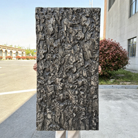 Panneau mural acoustique 3D en pierre artificielle à joint invisible, style moderne, résistant aux taches, 1200*600*25mm, pour mur d'accentuation de restaurant
