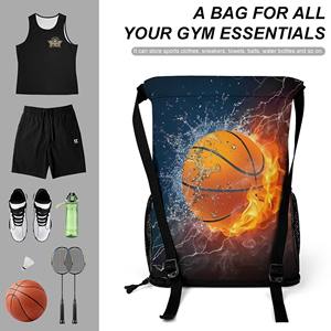 Thăng hoa tùy chỉnh bóng rổ Ba lô thể thao dây kéo túi không thấm nước Dây Kéo Túi cho giày ngăn phòng tập thể dục dây kéo túi - Product Image 4