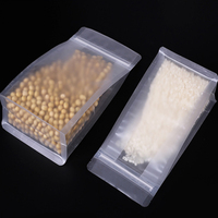 Pochette refermable à fermeture éclair, transparente mate, autoportante, à fond plat, à soufflet, à 8 côtés scellés, à quatre soudures, réutilisable, axée sur la sécurité