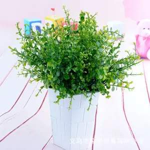 Plastic artificial eucalyptus 49 leaves branches and leaves home vase decoration flower shop floral accessories materials