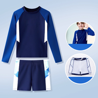 Maillot de bain anti-UV pour garçons à manches longues, certifié OEKO-TEX, protection UPF, pour enfants et adolescents, vente en gros, OEM/ODM personnalisé
