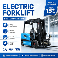 Forklift Listrik 2 Ton Sistem 60V Baterai Li-Ion Lampu LED Spion untuk Transportasi Internal Pabrik Manufaktur