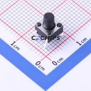 TSD001A07526A Tactile Switch Through hole Component (THT)-4P,6x6mm Switch Round Button 2.6N Through Hole 6mm - Product Image 1