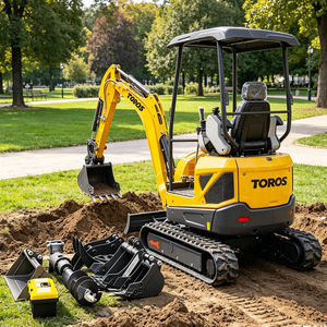 Mini-excavatrice 1-2 tonnes avec moteur Kubota, mini-pelle multifonctionnelle à haute efficacité pour les travaux domestiques et les petits travaux de construction - Product Image 6