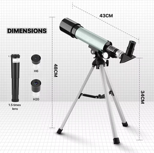 Télescope astronomique monoculaire réfracteur <span class=keywords><strong>F36050M</strong></span>, ouverture de 50 mm, longueur focale de 360 mm, pour enfants et débutants, en alliage d'aluminium - Product Image 2