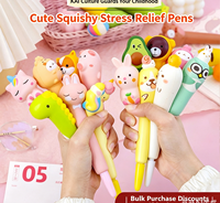 Stylo Magique Anti-Stress Kawaii Créatif, Jouet à Presser Squishy, Encre Noire, Papeterie Étudiant, Cadeau Enfant