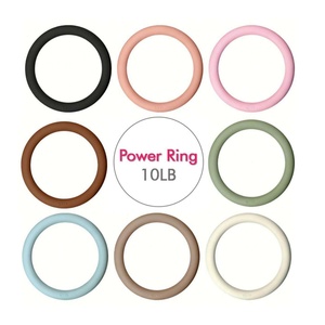 Ensemble de tapis de yoga, ballon de Pilates, bandes de résistance, logo personnalisé, rose, antidérapant, kit d'accessoires pliable - Product Image 6