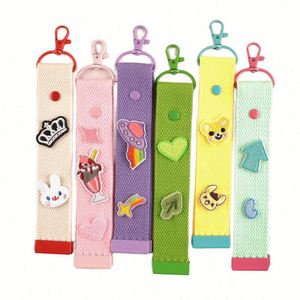 Many Kinds of Color DIY 3.2cm Patches Streamer Keychain Bags Pendant Can Be Pressed with INS Style Name Embroidery Cloth Strip - Product Image 1