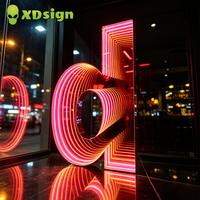 XDSIGN Enseigne LED Halloween personnalisable rapide, lettres 3D en acrylique semi-transparent, étanche, pour décoration automobile et publicité