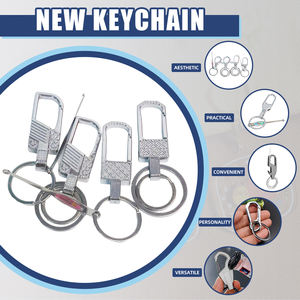 Accesorios al por mayor Mini corazón giratorio monedero gancho a presión hebilla cierre para bolsos coche llavero accesorios Aleación de Zinc llavero - Product Image 5