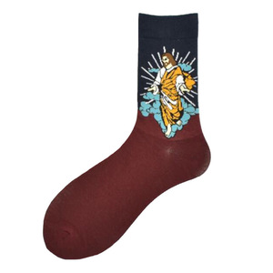 Calcetines de otoño e invierno para hombre, patrones de pintura de fama mundial Retro, Calcetines para hombre, calcetines de pintura al óleo, venta directa del fabricante - Product Image 5