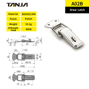 Tanja kích cỡ khác nhau A02 công nghiệp bằng gỗ hộp công cụ chốt khóa mùa xuân Hasp Slam chốt Hộp vẽ kẹp chốt - Product Image 5