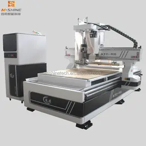 נתב 1325 atc cnc 3 צירים 4*8ft 1300*2500 מ""מ 4 צירים איטליה 9.0kw ליניאריים נתבי atc עץ cnc