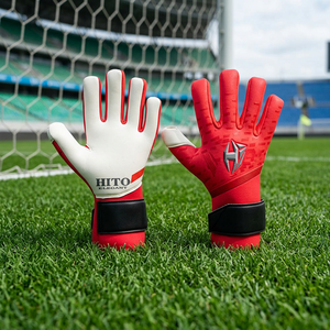 High Quality Premium Light Weight High Design Goal Unisex Custom Goal Keeper Gloves Backhand Silicon Printing - Product Image 4