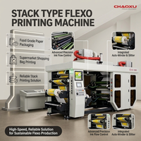Machine d'impression flexographique automatique à empilement, fabricant d'encre pour sacs en papier et films plastiques, 4 couleurs