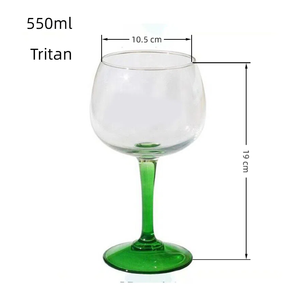 <span class=keywords><strong>Calici</strong></span> da Gin con Stelo Verde 23.5oz/670ml, Bicchieri da Cocktail Grandi dal Design Moderno, Resistenti in Tritan, Cristallo Metallico, Personalizzabili per Hotel - Product Image 2