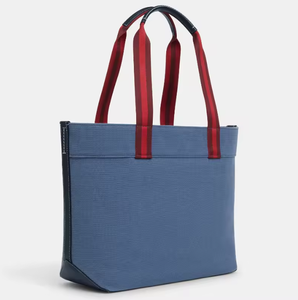 Bolsa de playa grande de lona de algodón para mujer, moderna y reutilizable, con logotipo personalizado. - Product Image 5