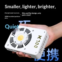 Lumière LED extérieure 100W 2700K-6500K avec monture Bowens, poignée et adaptateur secteur pour tournage vidéo en extérieur