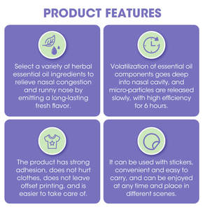 مزيل احتقان طبيعي للأنف مع رقعة البصل اللطيفة MQ للأطفال مستخلصات نباتية فعالة 6 لكل كيس خدمة OEM - Product Image 6