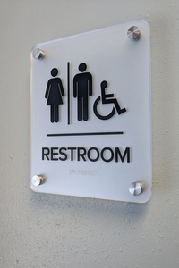 BOYANG trusted metal acrilico toilet door sign per hotel e altri luoghi pubblici per uomini e donne porta del bagno all'ingrosso - Product Image 5