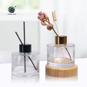 100ml Round Cylindrical Shoulder Aromatherapy Reed Glass Diffuser Bottle For Perfume Oil Liquid