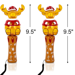 Nhiều màu LED Cây giáng sinh Cây Đũa phép cho trẻ em quay đèn lên Spinner Wands với thiết kế lễ hội Pin-powered - Product Image 2