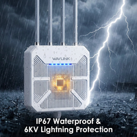 Extenseur WiFi 7 Wavlink pour extérieur, 5100 Mbps, routeur maillé haute vitesse, étanche IP67, portée longue distance 1 km, PoE, blanc, 4 antennes