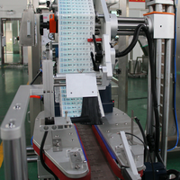 Machine d'étiquetage automatique pour bouteilles d'huile d'olive et de pâte de piment, avec étiquette supérieure, pour bouteilles rondes