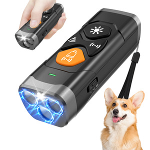Ultrasonic Dog Repeller Three Head Portable <b>Bark</b> <b>Control</b> Device Orange Color - Product Image 2