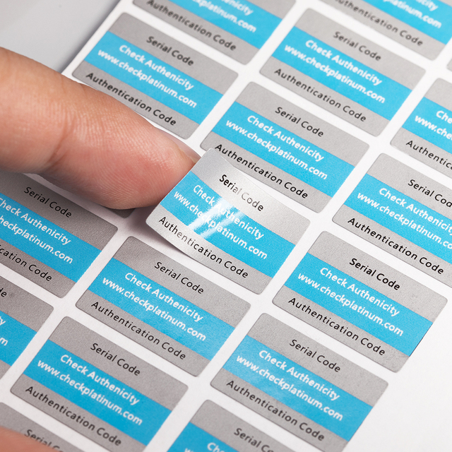 Colorful Scratch-Off Hologram Anti-Counterfeit Adhesive Sticker Labels with Customizable Design for Product Identification