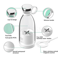 Aangepaste Kleur Logo Presser Kleine Persoonlijke Elektrische Usb Machine Mini Draagbare Vruchten Glazen Blender Elektrische Juicer