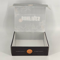 Caisse de transport réutilisable zéro déchet pour fruits de mer en plastique ondulé |   Boîte à poisson étanche pour viande et légumes, emballage recyclable