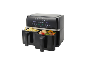 Chất lượng cao vuông hiện đại thép không gỉ điện kỹ thuật số dọc 8L đôi Stack Nồi chiên không khí kép giỏ máy - Product Image 2