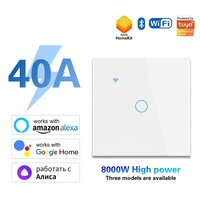 Interruptor de botón de calentador de agua WiFi inteligente Tuya 20A 40A estándar de la UE aplicación Smart Life Control de voz funciona con Alexa Google Home
