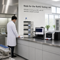 Système HPLC RoHS 2.0, analyseur de phtalates, détecteur UV, chromatographie liquide haute performance, DBP, DEHP, BBP, DIBP, tests de laboratoire