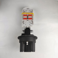 Caja de Conexión de Fibra Óptica Vertical de 144 Núcleos, Tipo Domo con Sellado Termocontraíble, Carcasa de Conexión de Cable Óptico IP68 para FTTx Aéreo