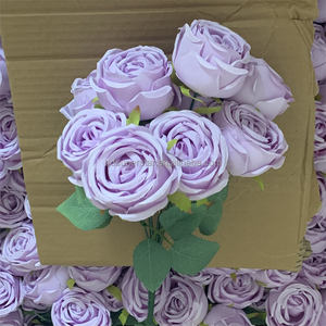B-793 <span class=keywords><strong>Ramo</strong></span> <span class=keywords><strong>de</strong></span> Flores Artificiales en Oferta, <span class=keywords><strong>Rosas</strong></span> Púrpuras al por Mayor, <span class=keywords><strong>Rosas</strong></span> Grandes Artificiales, <span class=keywords><strong>Ramo</strong></span> <span class=keywords><strong>de</strong></span> <span class=keywords><strong>Novia</strong></span> con 9 Cabezas <span class=keywords><strong>de</strong></span> Rosa - Product Image 2