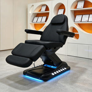 Fauteuil de beauté électrique inclinable noir, fauteuil de massage réglable, équipement de spa facial pour salon - Product Image 5