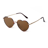 2025 Heart TAC Lunettes De Soleil Métal Cadre UV 400 Gafas De Sol Trendy Love Métal Coeur Lunettes De Soleil Polarisées