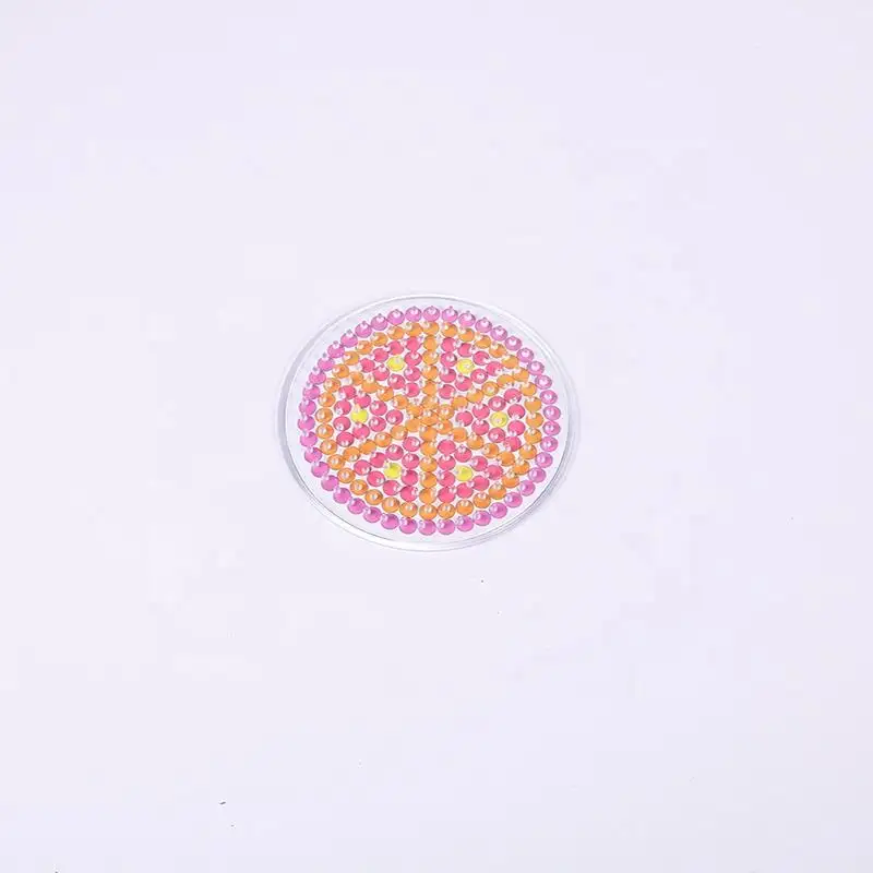 Wholesale Educational Toowl 3D DIY Fuse Beads Puzzle Pattern Paper Blood Orange Round Template