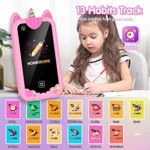 โทรศัพท์ของเล่นเด็ก ไม่มีอินเทอร์เน็ต รุ่น XA35 โทรศัพท์เกมส์เสริมพัฒนาการ ปลอดภัย OEM ODM วอล์คกี้ทอล์คกี้รูปยูนิคอร์น สำหรับเด็กชายและเด็กหญิง - Product Image 2