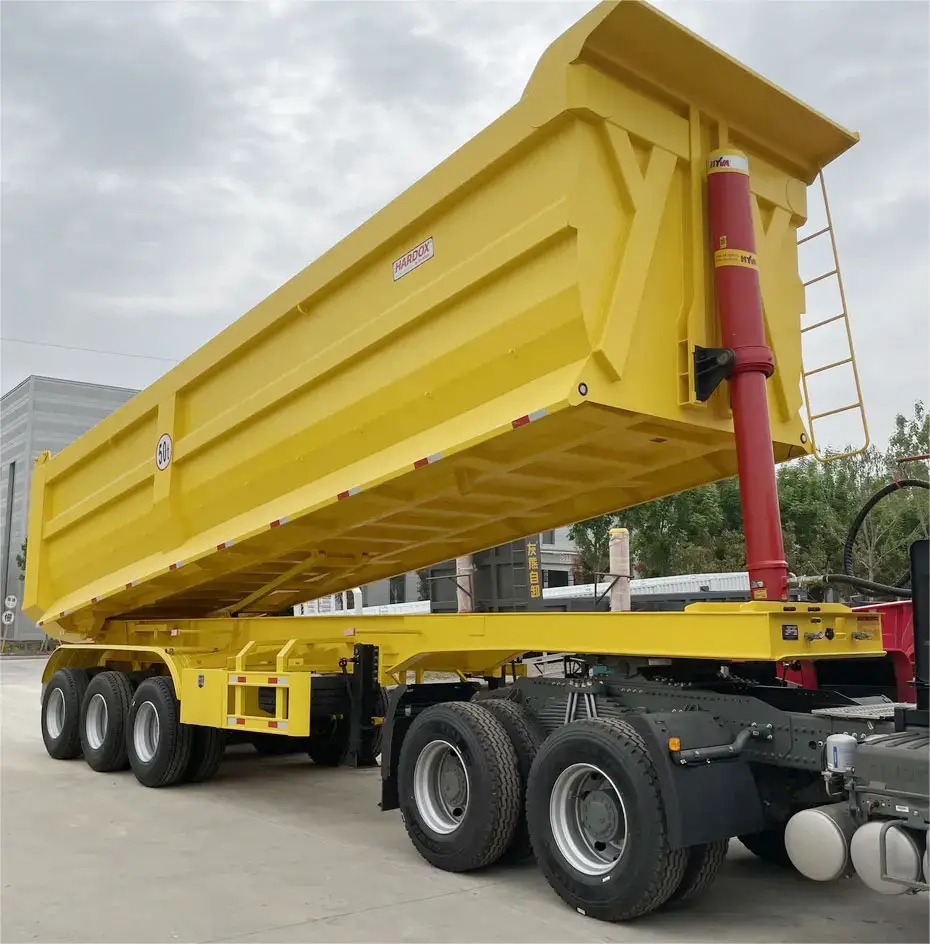 3/4/5/6 Axis 40 To 100 Ton Dump Truck Semi Trailer After Truck Dump Cargo Semi Trailer