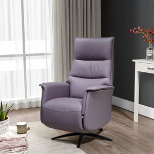 كرسي استرخاء كهربائي دوار بمقعد واحد من الجلد الأصلي بتصميم عصري مع شحن USB، متوفر بالجملة - Product Image 1