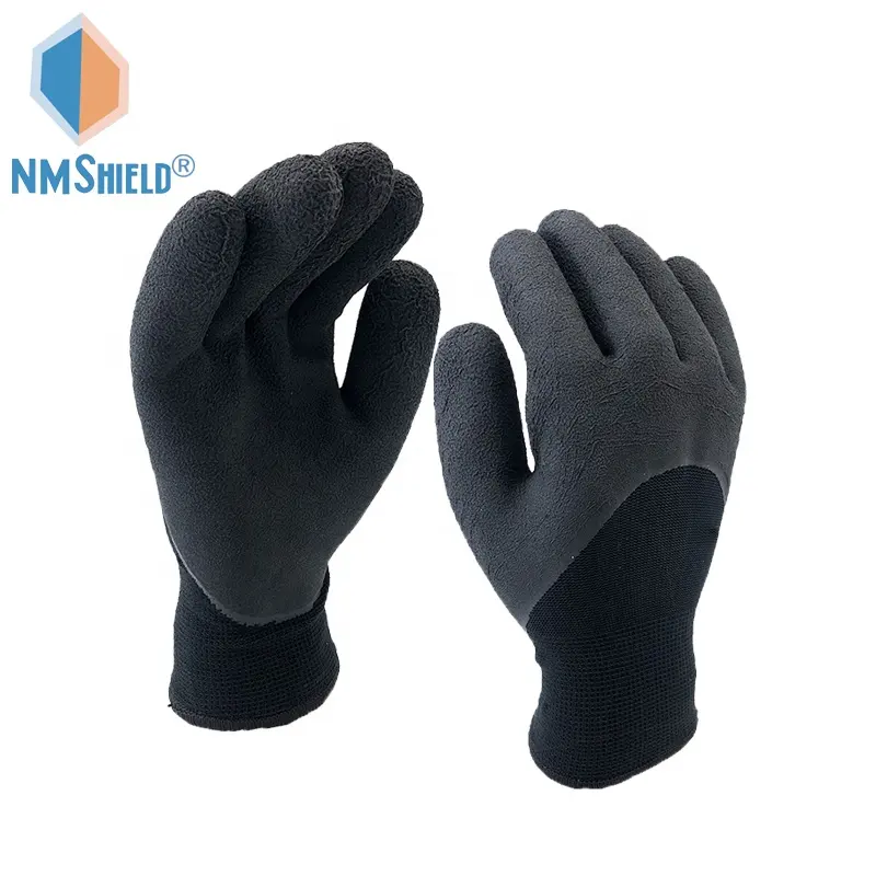 NMSHIELD-guantes de trabajo térmicos de látex, 3/4 dip, para invierno, aislados, CE EN388 2241X