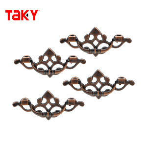 Cổ màu xanh cổ đôi lỗ ngăn kéo cửa tủ phong cách Châu Âu xử lý màu đỏ cổ Đồng cổ đôi lỗ ngăn kéo - Product Image 1