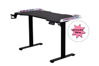 Bureau de jeu pour ordinateur, table de jeu ESports, ergonomique, RGB, intelligent, électrique, réglable en hauteur