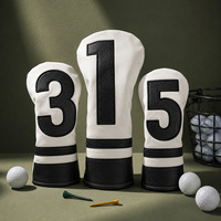 Housse de club de golf artisanale en point de croix avec fermeture magnétique, souple, imperméable et protectrice, pour putter, bois et fer, ajustement universel