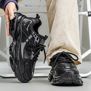 Chaussures décontractées tendance pour hommes grandes tailles 38-47, chaussures de sport de luxe, baskets rehaussantes respirantes pour la marche - Product Image 4