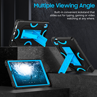 Samsung Galaxy Tab A9 için 8.7 inç 2023 SM-X110 SM-X115 silikon PC Combo sağlam kılıf dahili Kickstand ile
